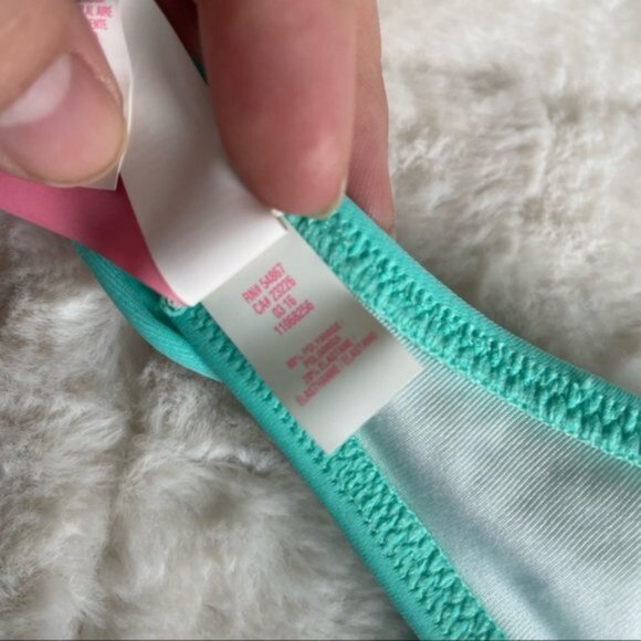 Victoria's Secret | Aqua Strapless Flounce Bikini Top | Size Medium - Picture 11 of 11